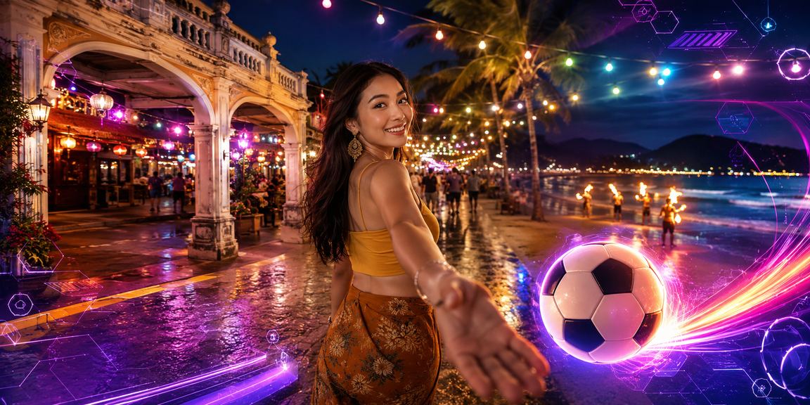 Pemandangan Langkawi dengan tema pertaruhan bola sepak gaya tempatan